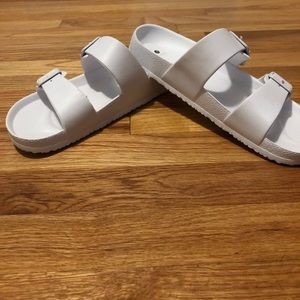 White womens waterproof sandals